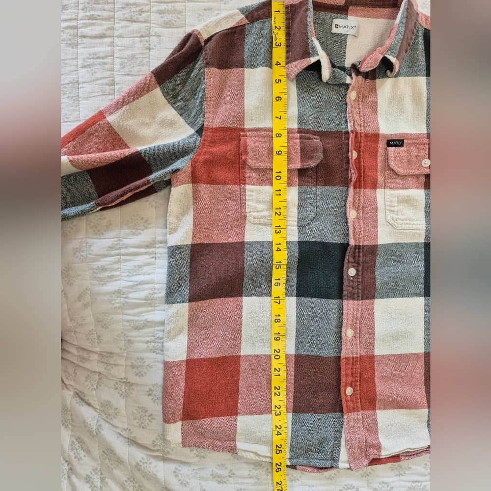 Matix Clothing Company Red and Black Men's Plaid Shirt - Picture 7 of 7